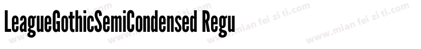 LeagueGothicSemiCondensed Regular字体转换